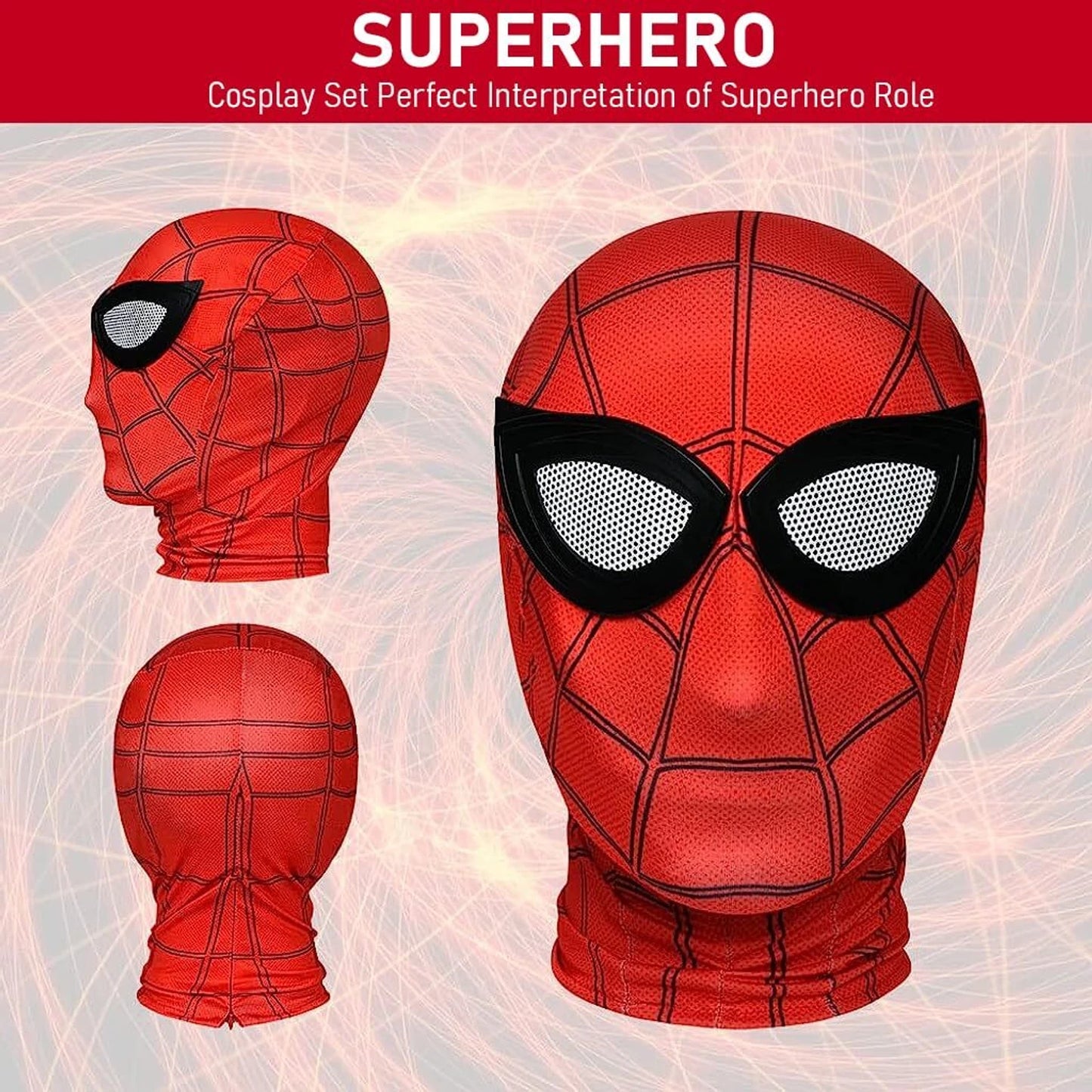 Spiderman Mask with Blinking Eyes (Manual jaw operation)