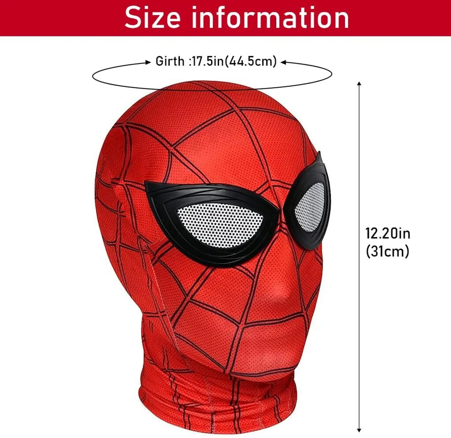 Spiderman Mask with Blinking Eyes (Manual jaw operation)