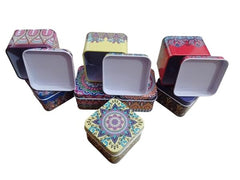 Square shaped tin storage boxes containers gift box -BIG (pack of Any 1)