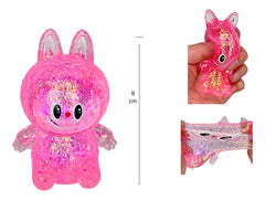 Squeezy Pinch Family Glitter Labubu Squishy - Any 1