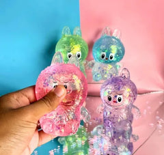 Squeezy Pinch Family Glitter Labubu Squishy - Any 1