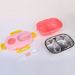 Steel Lunch Box for Kids, Leak Proof Lunch Box for Schools, office, Travel, Picnic for Boys and Girls Assorted Colour (1pcs)