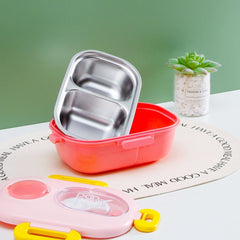 Steel Lunch Box for Kids, Leak Proof Lunch Box for Schools, office, Travel, Picnic for Boys and Girls Assorted Colour (1pcs)