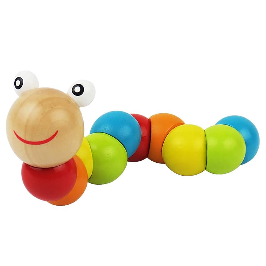 Wooden Strechable Caterpillar