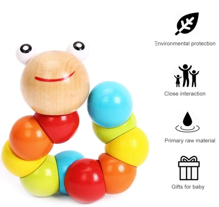 Wooden Strechable Caterpillar