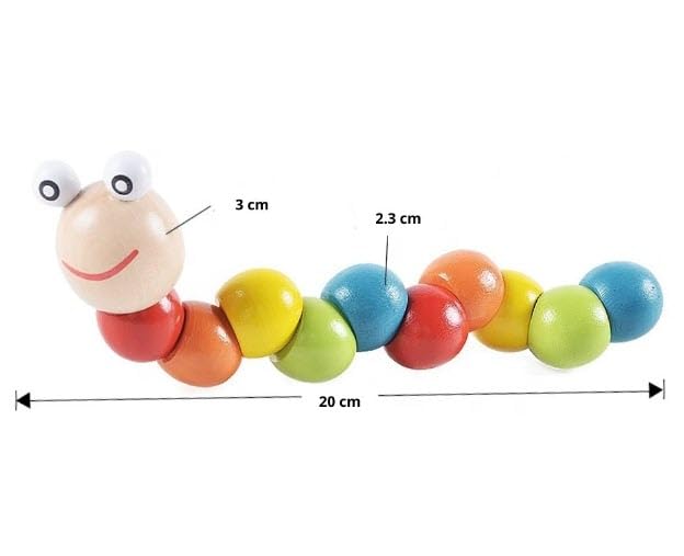 Wooden Strechable Caterpillar