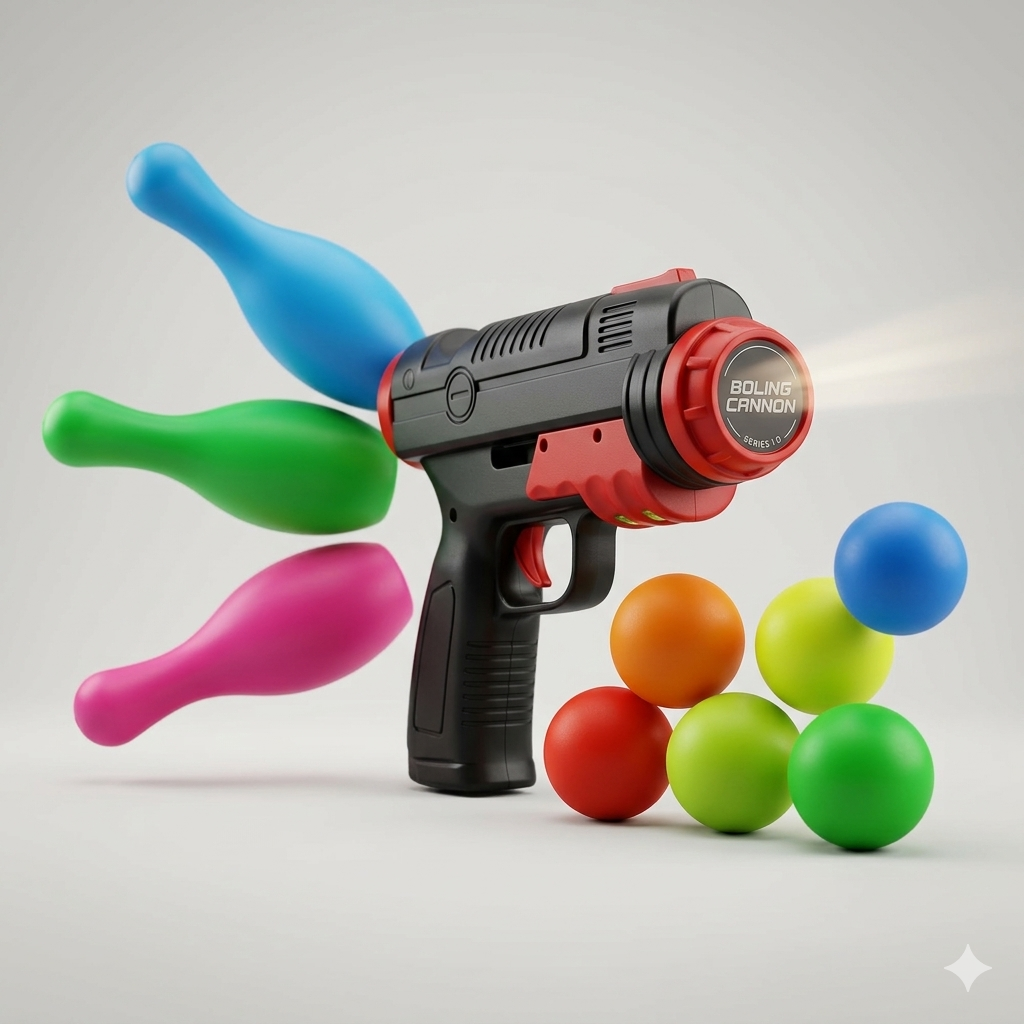 Super Ball Gun with 4 Balls and 3 tumbles | Toy for Kids - Random Color