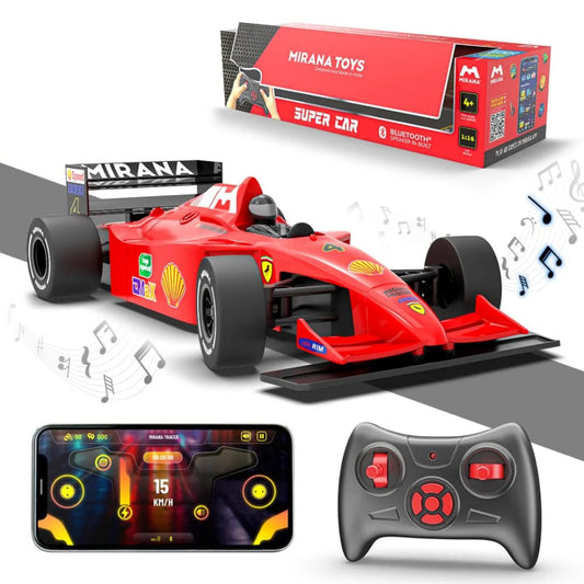 Super Formula 1 RC Car Rechargable Type-C Bluetooth Speaker App Controlled Toy  Car