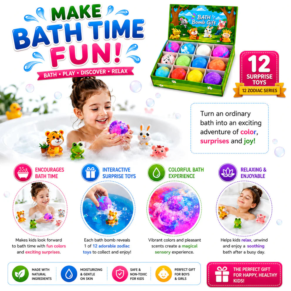 Surprise Toy Organic Bath Bombs for Kids-Pre Booking Only