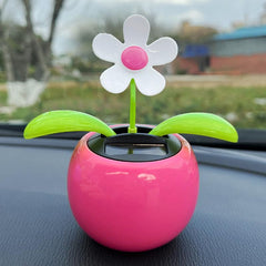 Swinging Solar Power Flip Flap Flower Car Decor - No Battery Required