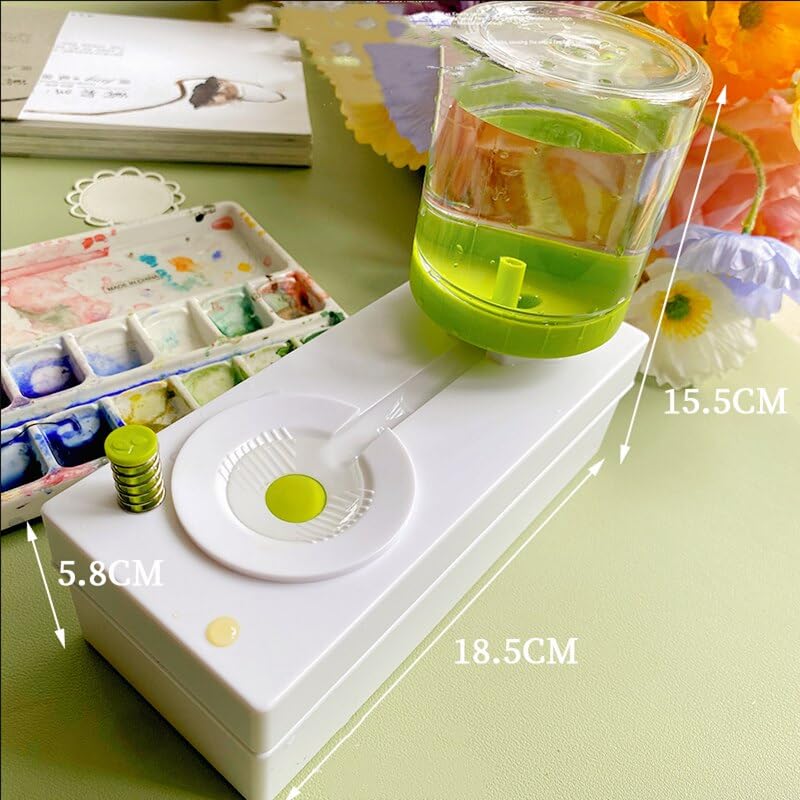 Synthetic Paint Brush Cleaner Set -Brush Rinser Auto Water Dispensing for Acrylic, Watercolor & Water-Based Paints, Paint Brush Washer, Painting Water Dispenser-Random Colour