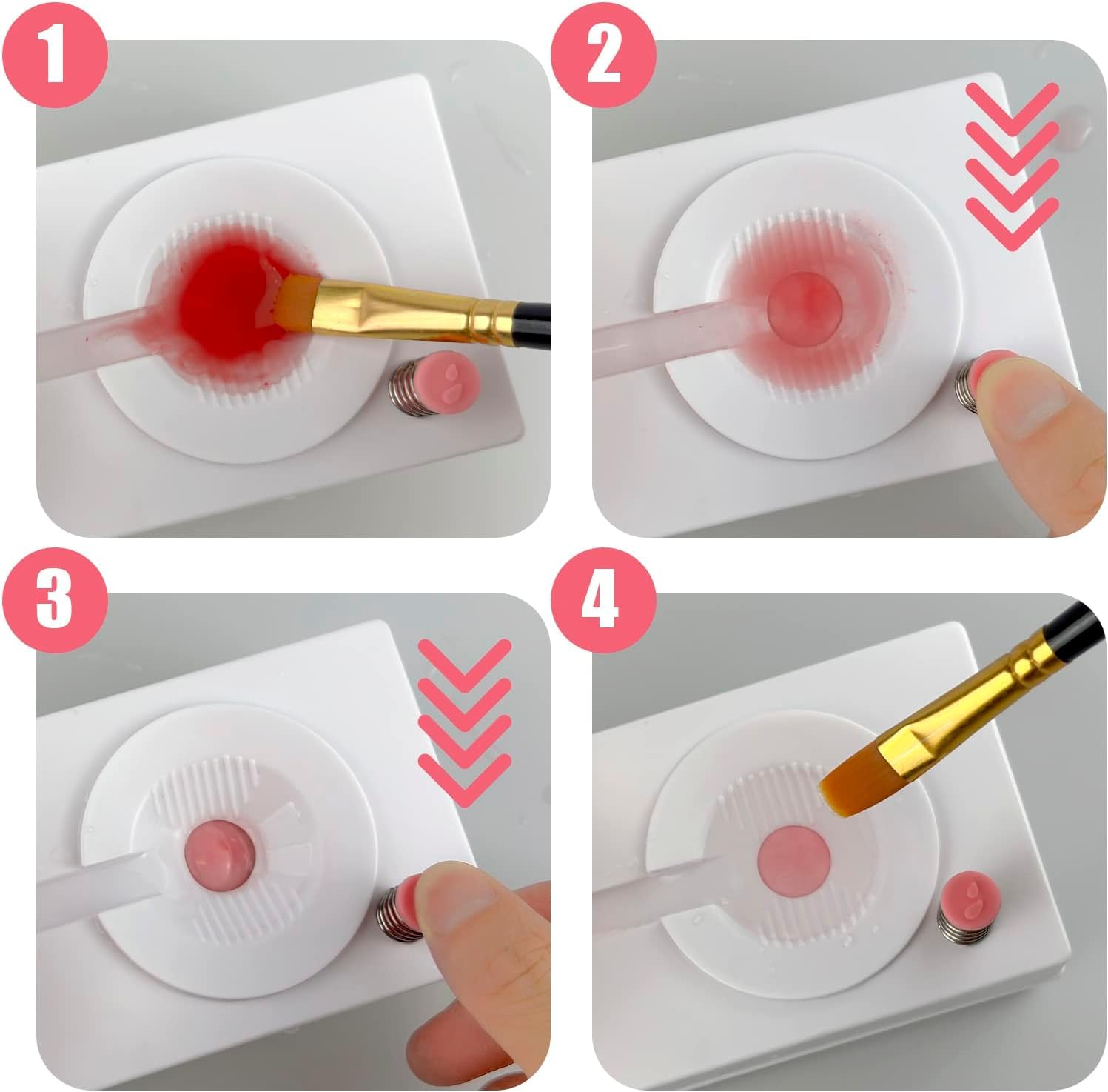 Synthetic Paint Brush Cleaner Set -Brush Rinser Auto Water Dispensing for Acrylic, Watercolor & Water-Based Paints, Paint Brush Washer, Painting Water Dispenser-Random Colour