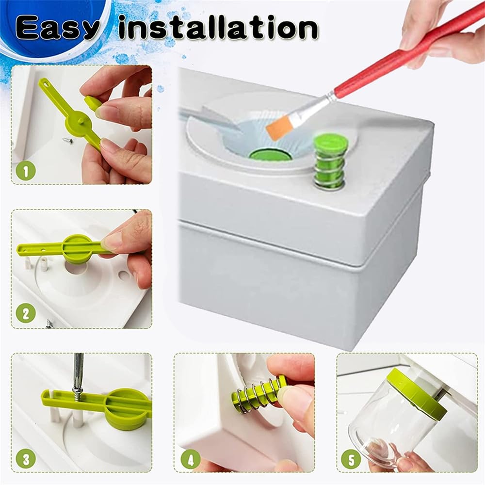 Synthetic Paint Brush Cleaner Set -Brush Rinser Auto Water Dispensing for Acrylic, Watercolor & Water-Based Paints, Paint Brush Washer, Painting Water Dispenser-Random Colour