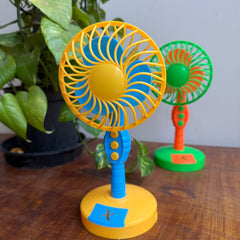 Table Fan Miniature With Roatating Head 1 speed -Battery Operated (Not Included)