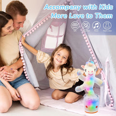Talking Unicorn Glowing Dancing Interactive Animated Singing Mimicking Electric Light Up Toy