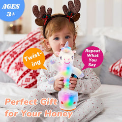 Talking Unicorn Glowing Dancing Interactive Animated Singing Mimicking Electric Light Up Toy
