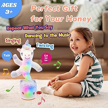 Talking Unicorn Glowing Dancing Interactive Animated Singing Mimicking Electric Light Up Toy