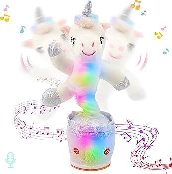 Talking Unicorn Glowing Dancing Interactive Animated Singing Mimicking Electric Light Up Toy