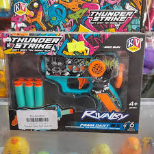 Printed thunder Strike Foam Dart Gun Toy with 6 Soft Bullets-Mini Blaster Toy Gun
