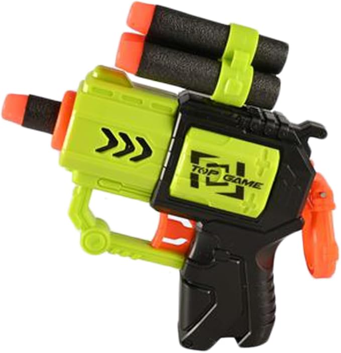 Thunder Strike Soft Dart Toy Model Gun - with 6 Soft Bullets - Random Colours