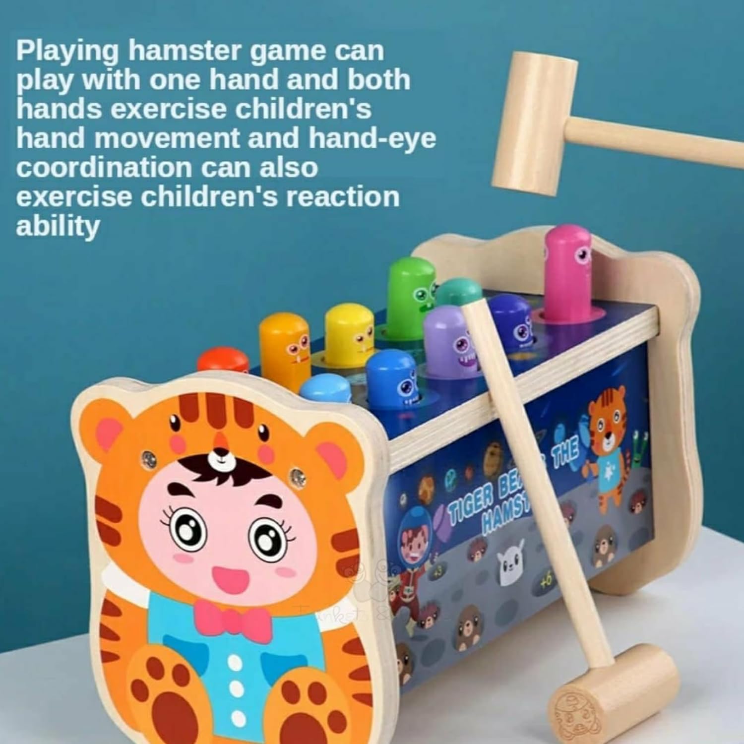 Tiger Beats the Hamster - 10 peg Hammer