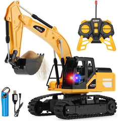 Top Race 6 Channel Full Functional Rc Excavator, Battery Powered Electric Rc Remote Control
