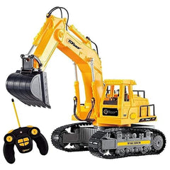 Top Race 6 Channel Full Functional Rc Excavator, Battery Powered Electric Rc Remote Control