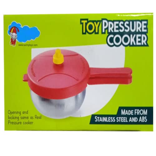 Toy Pressure Cooker - Heavy Stainless Steel Miniature Household Kitchen Appliances Pretend Play Toy for Kids - Any 1