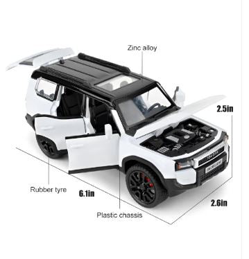 Toyota Land Cruiser Prado Diecast Metal SUV Model | Pullback with Sound & Light Scale 1:32
