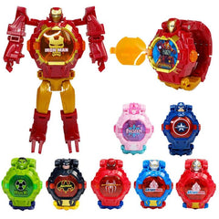 Any 1 -Transformer Robot Toy Convert to Digital Wrist Watch for Kids -Avengers Robot Deformation Watch
