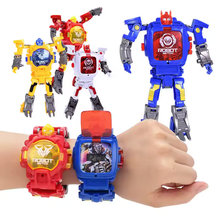 Any 1 -Transformer Robot Toy Convert to Digital Wrist Watch for Kids -Avengers Robot Deformation Watch