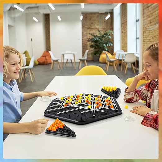 Triangle Chess Game, Triggle Elastic Band Game, Family Games - 2 To 4 Players