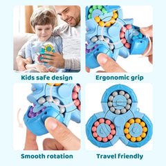 Triangle Magical Bean Puzzle Toy | Speed Spin Stress Reliever Toy Fidget Rotating Puzzle