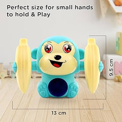 Tumbling Monkey Musical Spinning Rolling Toy For Babies - With Voice Control , Music, Light and sound
