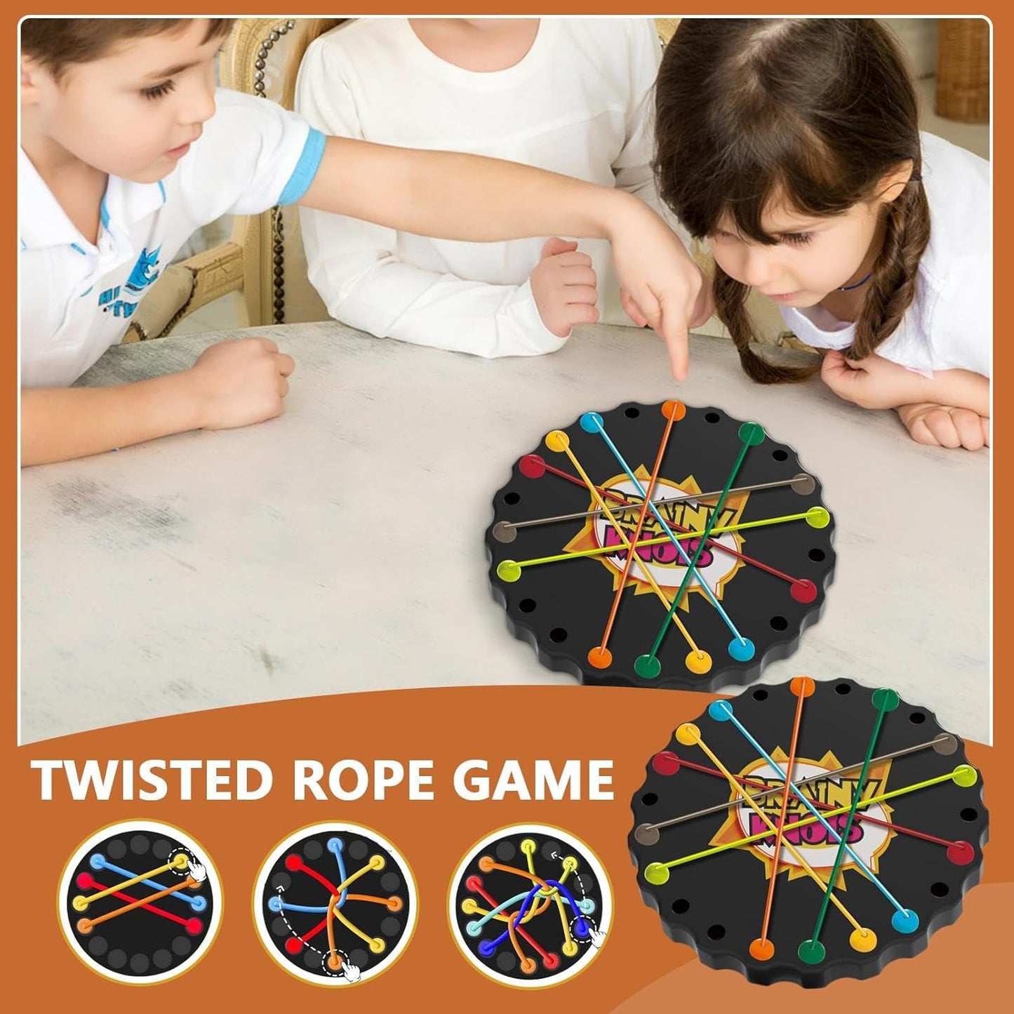 Twisted Rope Puzzle Game, Brainy Knots Rope Untangling Board Game