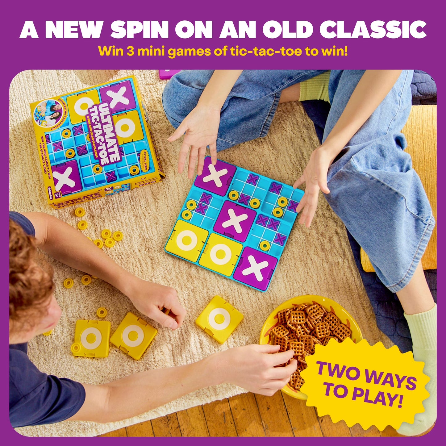 Ultimate Tic Tac Toe Board Game for Kids 8+ & Family | Strategy Fun Game for Indoor & Outdoor Play