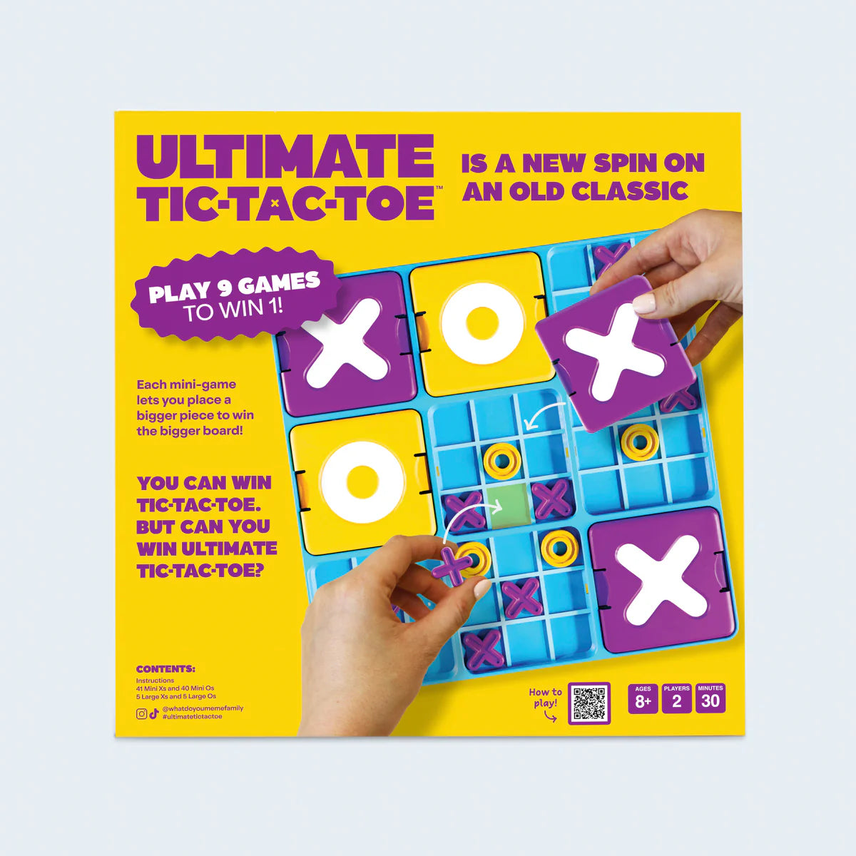 Ultimate Tic Tac Toe Board Game for Kids 8+ & Family | Strategy Fun Game for Indoor & Outdoor Play