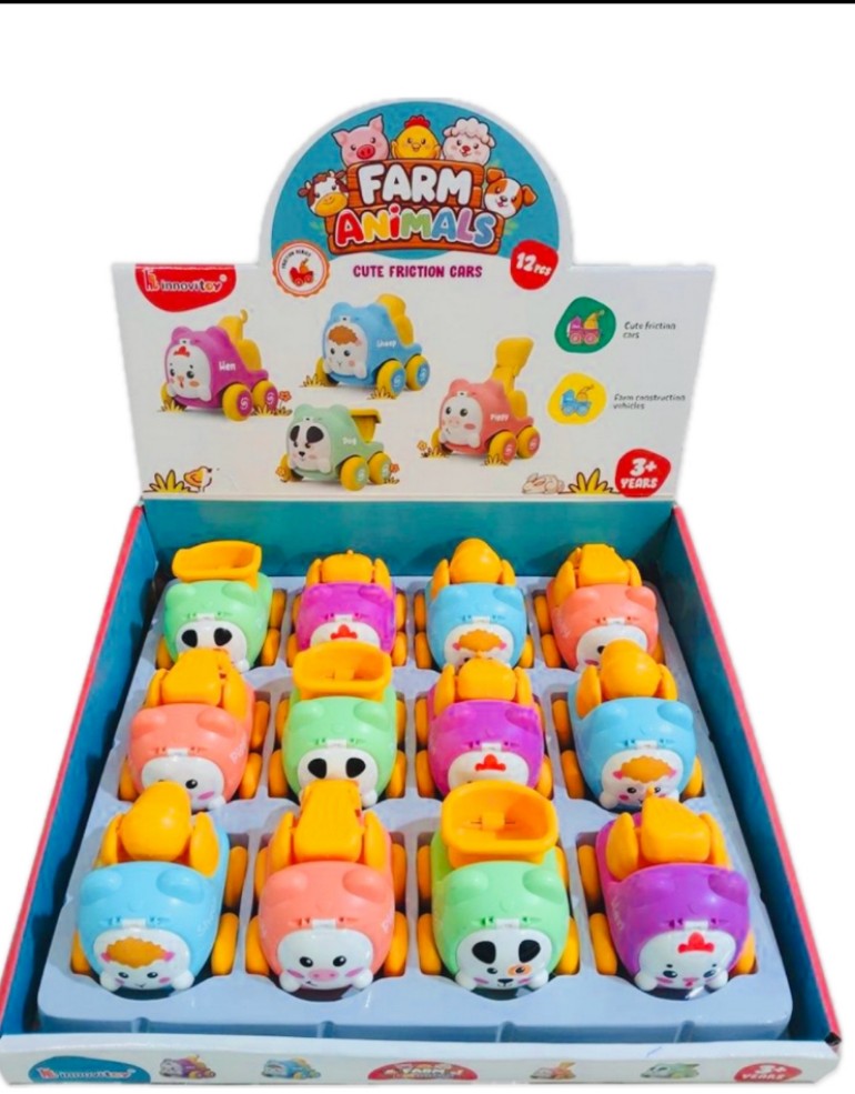 Unbreakable Farm Animal Friction Car - Any 1