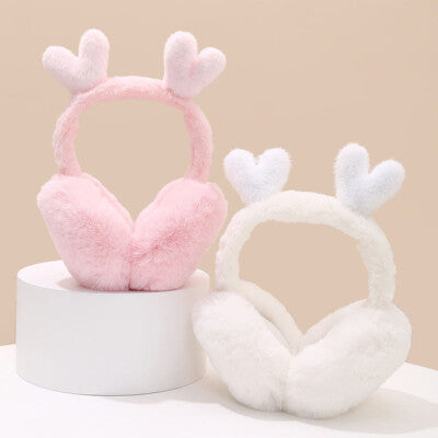 Very Soft Heart Shape Ear Muff - Any 1 Random colour
