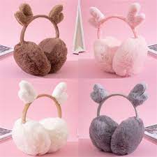 Very Soft Heart Shape Ear Muff - Any 1 Random colour