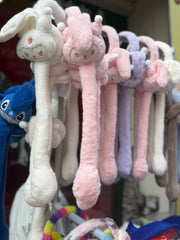 Very Soft Bunny Ear Muffs Moving Ears Cartoon Design - Any 1 Random colour