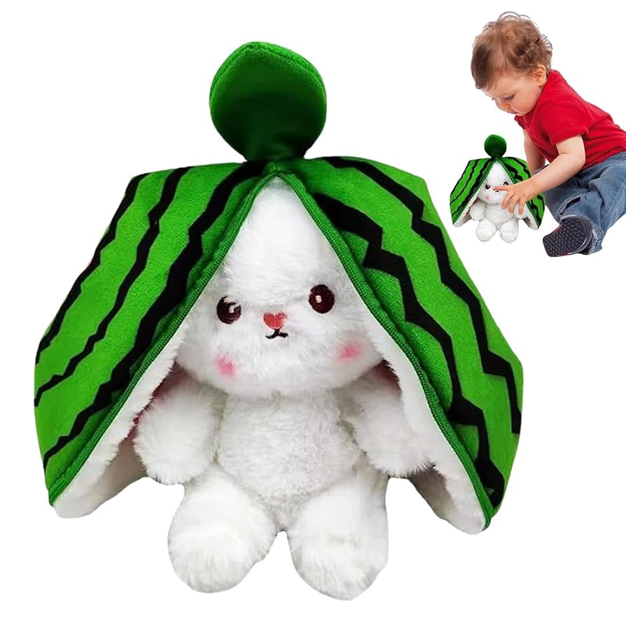 Very Soft and Unique Riversible Zipper Bunny Soft Toy for Kids and Babies Playing - 25cm Any 1 piece