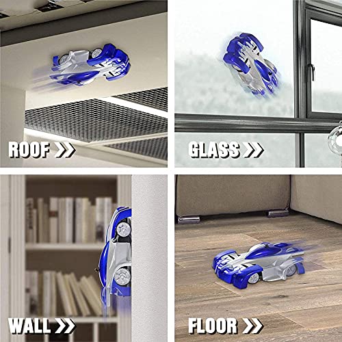 Wall Climbing Car Racing Unbreakable Metal face Zero Gravity Flashing Car with Infra Red Remote Control -Any 1