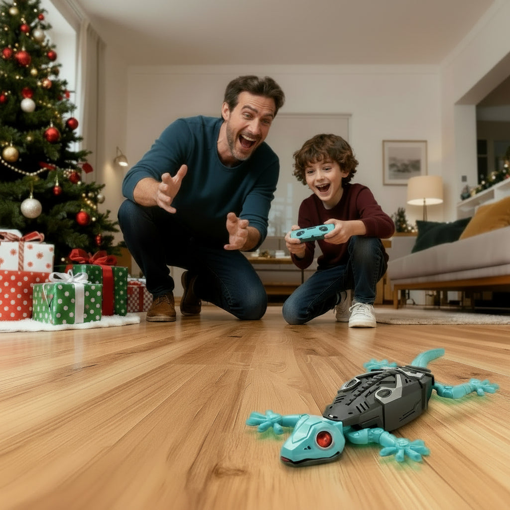 Wall Mounted Moving Lizard, Remote Control Rechargeable Lizard, 360° Rotation Remote Control Lizard Toy