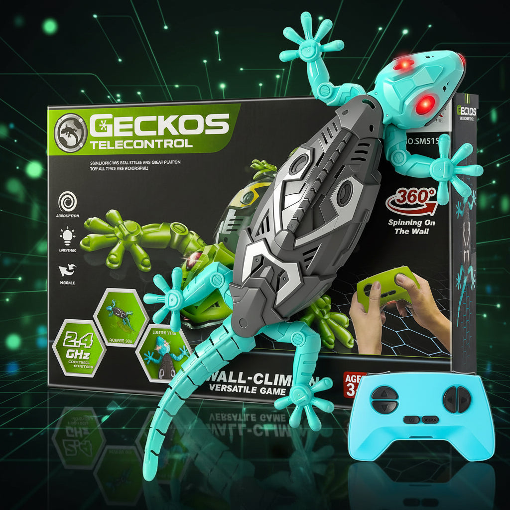 Wall Mounted Moving Lizard, Remote Control Rechargeable Lizard, 360° Rotation Remote Control Lizard Toy
