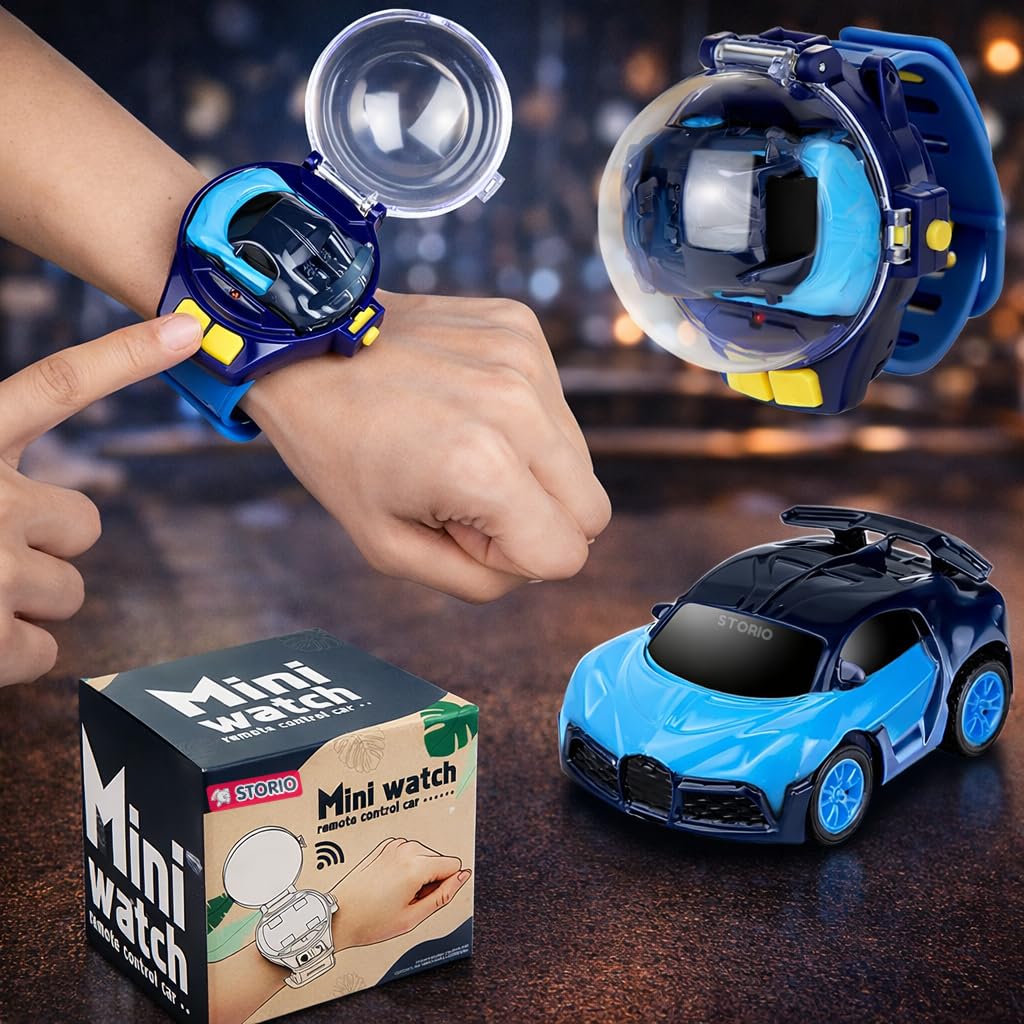 Mini watch Remote Control Car, Easy Control Safe 98.4ft Remote Control Distance Cute Wrist Racing Car Watch Silicone Strap with Dust Cover for Outdoor Any 1