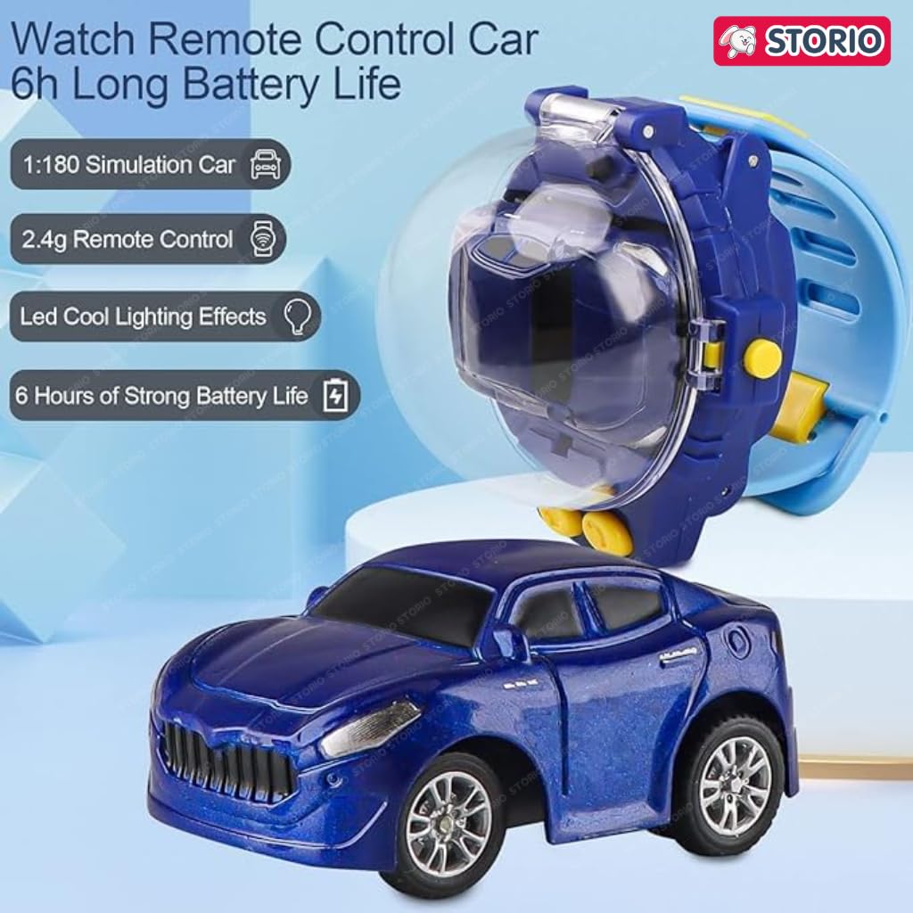 Mini watch Remote Control Car, Easy Control Safe 98.4ft Remote Control Distance Cute Wrist Racing Car Watch Silicone Strap with Dust Cover for Outdoor Any 1