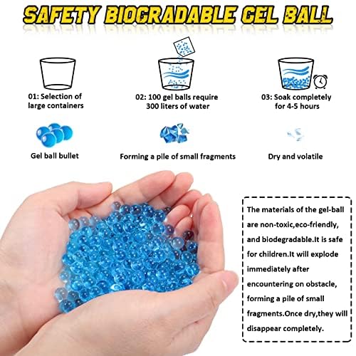 Water-Absorbent Orby Gel Balls 7-8mm - 500 pieces Blue Hydrogel Bullets