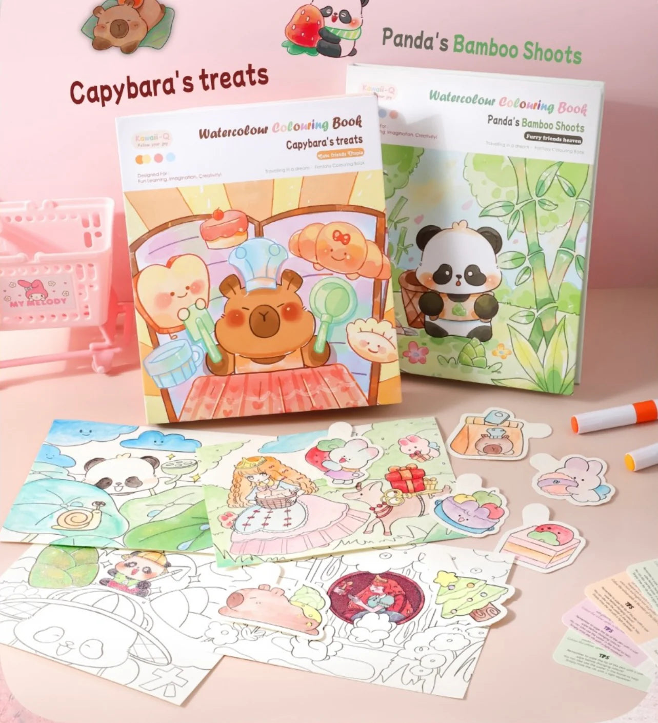 Watercolor Painting Book Set – DIY Graffiti Coloring Note-Book with Watercolor - Random Design