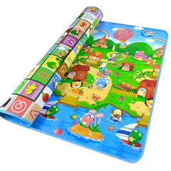 Waterproof Double Side Playmat for Babies Crawling Mat for Kids (Large Size Random Print) with Zip Bag (120 cm x 180cm) (6 feet *4feet)